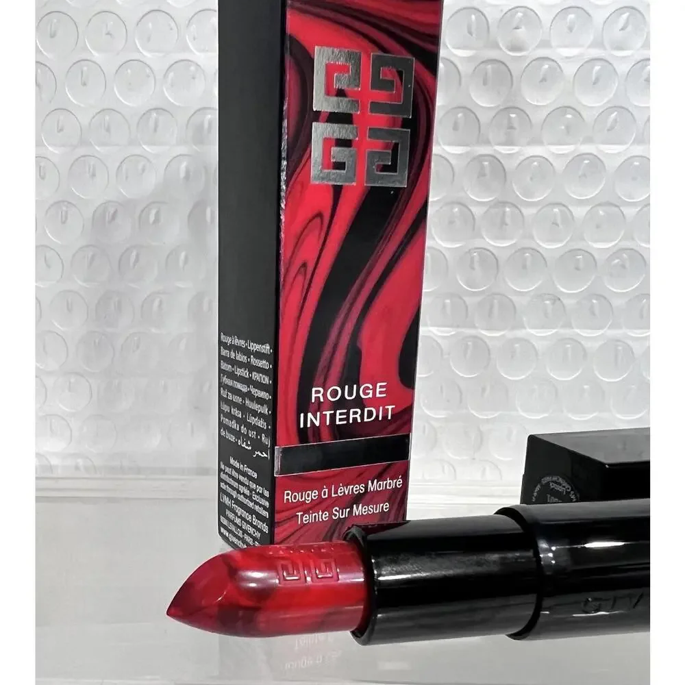 Givenchy Rouge Interdit #25‎ Revelateur Ltd. Ed. Marble Lipstick (Red) NIB